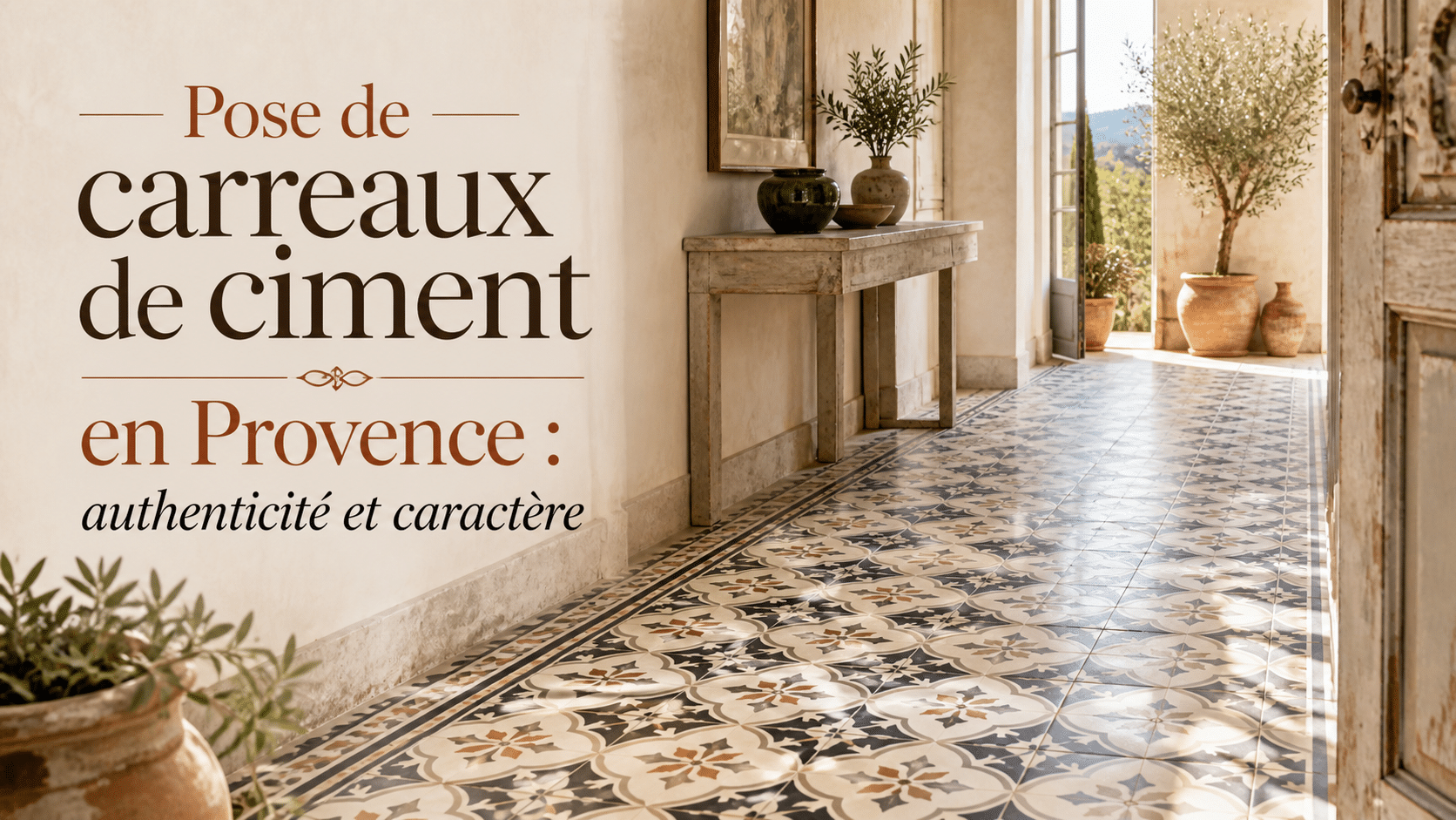 Pose de carreaux de ciment en Provence : authenticité et caractère